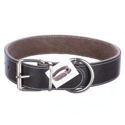 Zgarda piele 4,0 cm/65 cm, negru